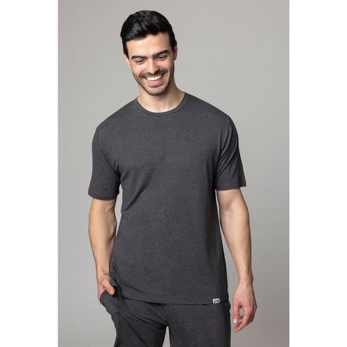 Mens 1 Pack Bamboo Loungewear Selection T-Shirt Dark Charcoal T-Shirt Small - Lazy Panda - Modalova