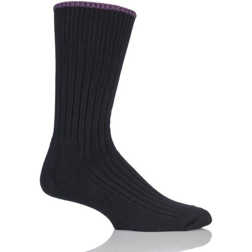 Pair / Purple Cotton Cushioned Golf Socks Unisex 12-14 Mens - Glenmuir - Modalova