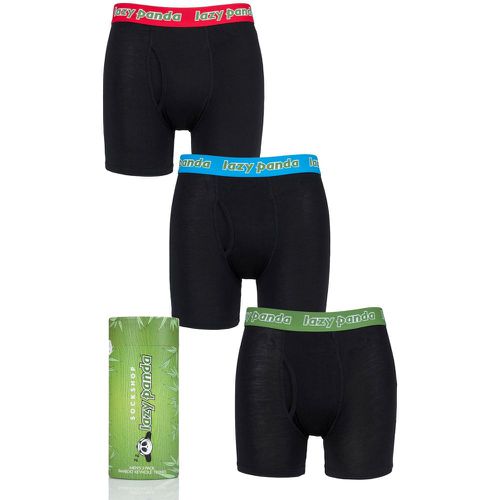 Pack Black / Red / Green Bamboo Boxer Shorts Men's Medium - Lazy Panda - Modalova