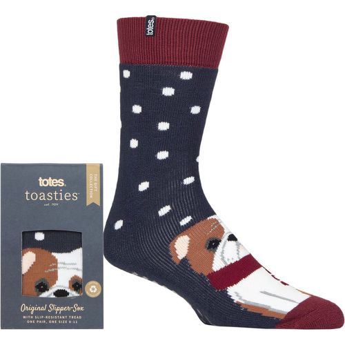 Mens 1 Pair Original Novelty Slipper Socks with Grip Dog 8-11 Mens - Totes - Modalova