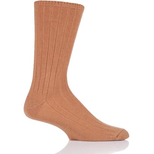 Pair Caramel of London 100% Cashmere Bed Socks Men's 8-10 Mens - SOCKSHOP of London - Modalova