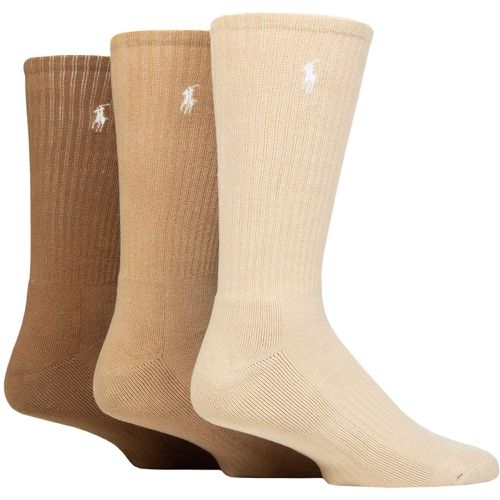 Mens 3 Pair Classic Cotton Sport Socks OS - Ralph Lauren - Modalova