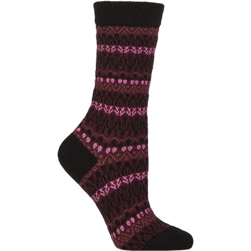 Ladies 1 Pair Falke Christmas Eve Wool Fairisle Socks 2.5-5 Ladies - SockShop - Modalova