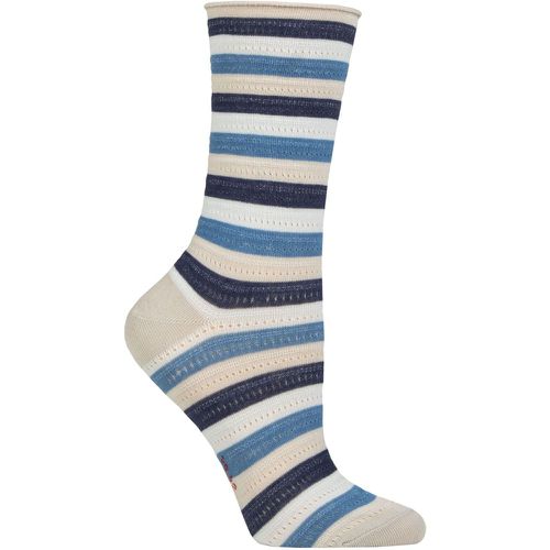 Women's 1 Pair Dopamine Stripe Lyocell Socks Arctic 5.5-8 Ladies - Falke - Modalova