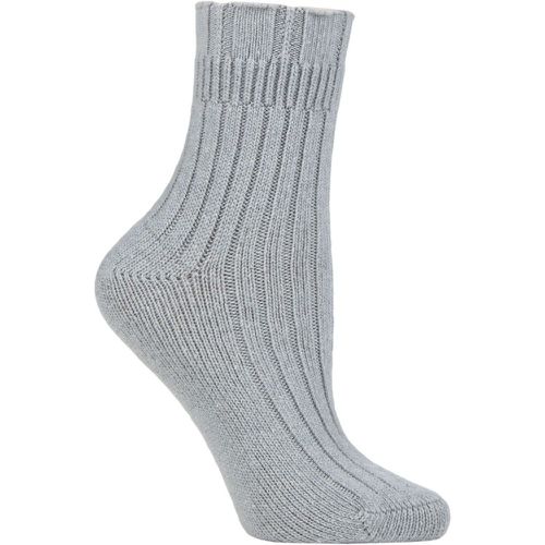 Women's 1 Pair Ribbed Wool Bed Socks Silver 5.5-8 Ladies - Falke - Modalova