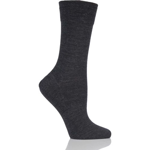 Pair Anthracite Sensitive Berlin Merino Wool Left And Right Comfort Cuff Socks Ladies 2.5-5 Ladies - Falke - Modalova