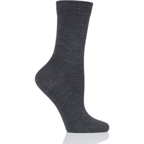Pair Anthracite Soft Merino Wool Socks Ladies 4-5 Ladies - Falke - Modalova