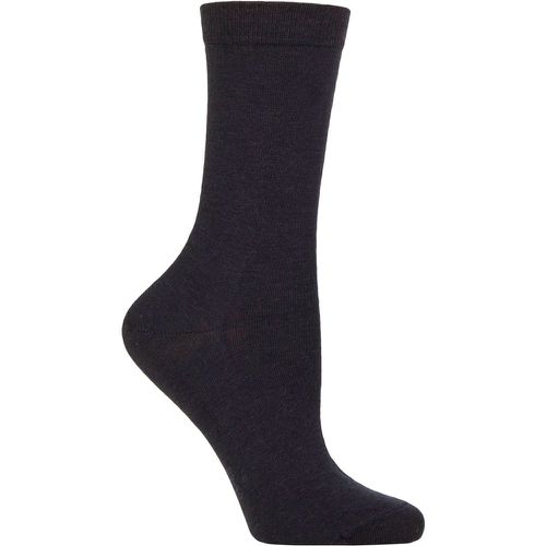Ladies 1 Pair Falke Soft Merino Wool Socks Dark Navy 4-5 Ladies - SockShop - Modalova