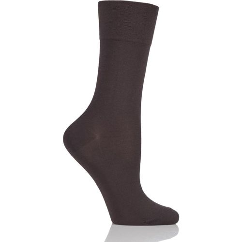 Pair Dark Sensitive Granada Cotton Comfort Cuff Socks Ladies 5.5-8 Ladies - Falke - Modalova