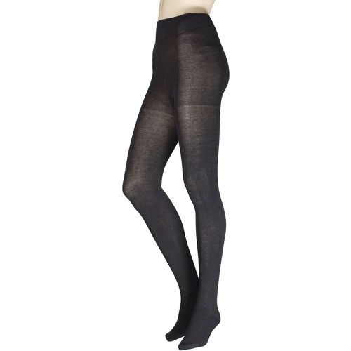 Women's 1 Pair Family Combed Cotton Tights Anthracite Melange Medium - Falke - Modalova