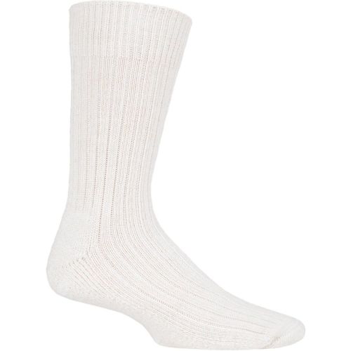 Pair Ecru of London Alpaca Ribbed Boot Socks With Cushioning Unisex 8-10 Unisex - SOCKSHOP of London - Modalova