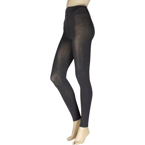 Women's 1 Pair Falke Cotton Touch Footless Tights Graphite L - SockShop - Modalova