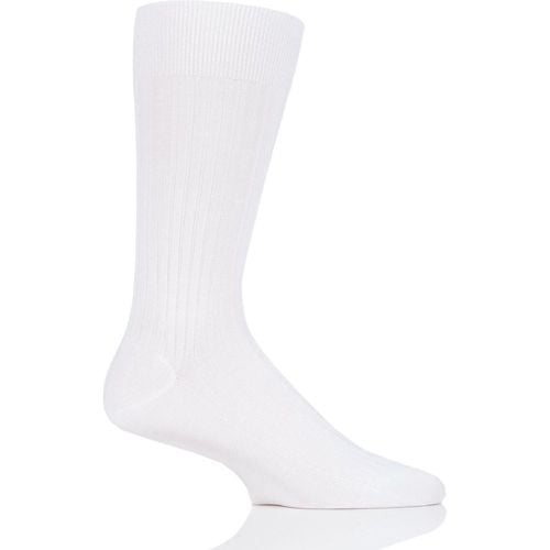 Pair Danvers Rib Cotton Lisle Socks Men's 10-12 Mens - Pantherella - Modalova