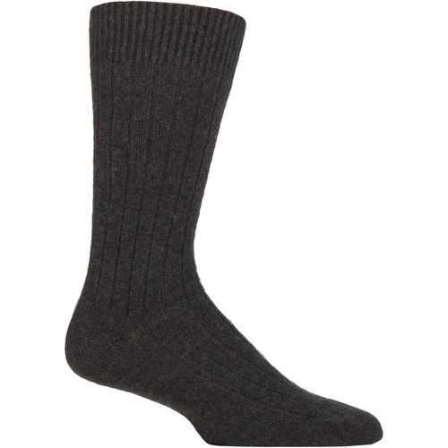 Pair Charcoal 85% Cashmere Rib Socks Men's 10-12 Mens - Pantherella - Modalova