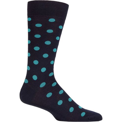 Mens 1 Pair Helianthus Merino Wool All Overs Spots Socks Navy 7.5-9.5 Mens - Pantherella - Modalova
