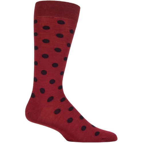 Mens 1 Pair Helianthus Merino Wool All Overs Spots Socks Wine 10-12 Mens - Pantherella - Modalova