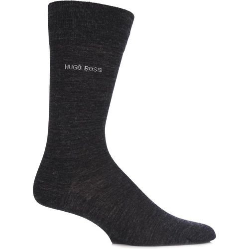 Pair Charcoal BOSS William Plain Merino Wool Socks Men's 5-6.5 Mens - Hugo Boss - Modalova