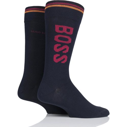Pair Navy BOSS Combed Cotton Boss Logo Socks Men's 5.5-8 Mens - Hugo Boss - Modalova
