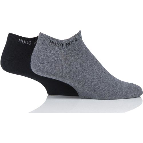 Pair Black / Grey Plain Cotton Trainer Socks Men's 5.5-8 Mens - Hugo Boss - Modalova
