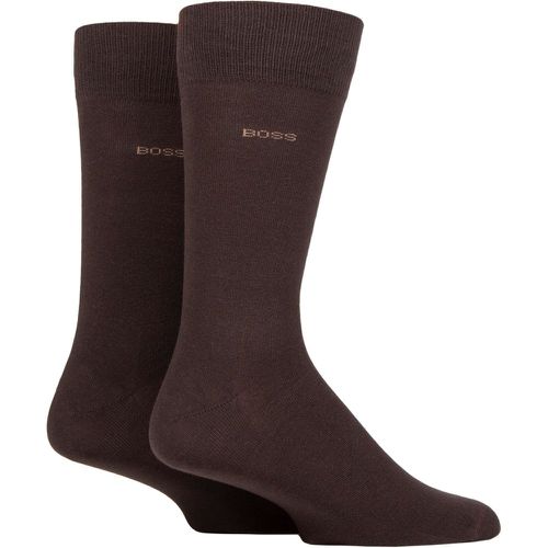 Mens 2 Pair BOSS Soft Cotton Plain Socks Dark 5.5-8 Mens - Hugo Boss - Modalova