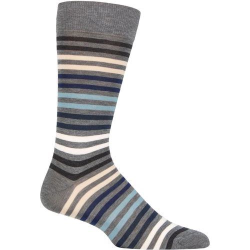Mens 1 Pair Kilburn Striped Cotton Lisle Socks Mid 10-12 Mens - Pantherella - Modalova