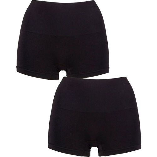 Ladies 2 Pack Seamless Smoothies Shorties Underwear 14-16 UK - Ambra - Modalova