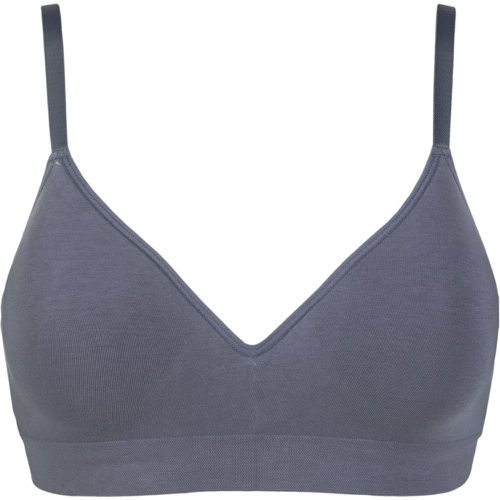 Women's 1 Pack Organic Cotton Wirefree Bra Underwear Steel UK 8-10 - Ambra - Modalova