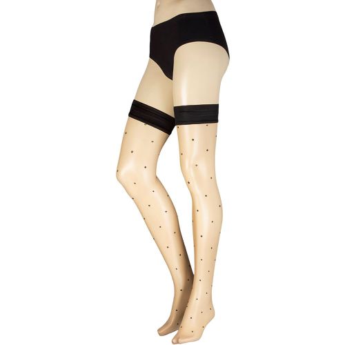 Women's 1 Pair Anguria Sheer Spot Hold Ups Cosmetic Large / Extra Large - Trasparenze - Modalova