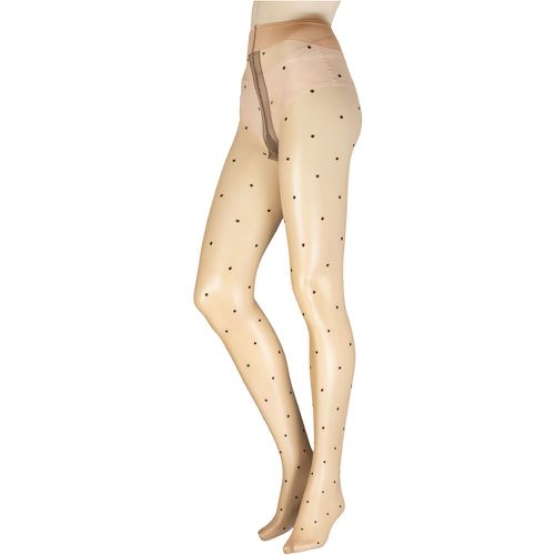 Women's 1 Pair Anguria Spotted Tights Cosmetic Extra Large - Trasparenze - Modalova