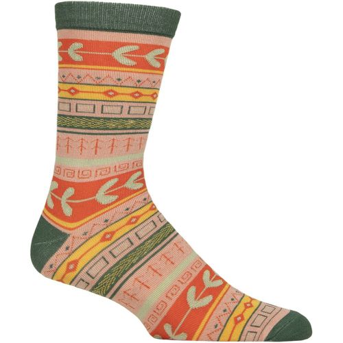 Mens and Women's 1 Pair Shared Earth Fair Trade Indian Inspired Bamboo Socks Ethnic UK 3-7 - SockShop - Modalova