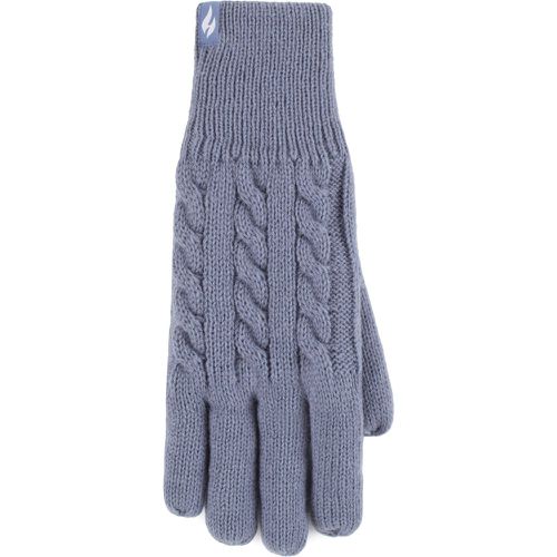 Ladies 1 Pair SOCKSHOP Willow Cable Gloves Dusky M/L - Heat Holders - Modalova
