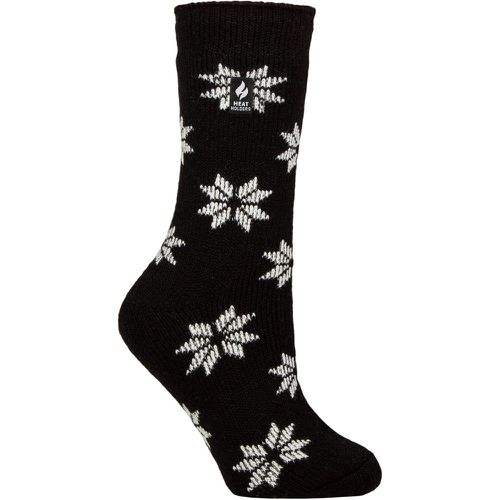 Women's 1 Pair SOCKSHOP 2.3 TOG Patterned Thermal Socks Bold Snowflake 4-8 - Heat Holders - Modalova