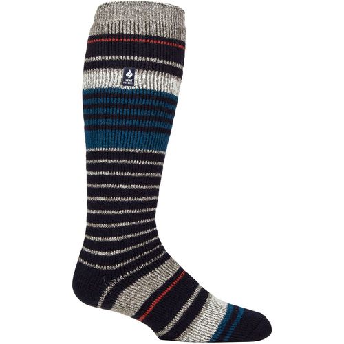 Mens 1 Pair 2.3 TOG Thermal Ski Socks Navy / Mid Grey 6-11 Mens - Heat Holders - Modalova