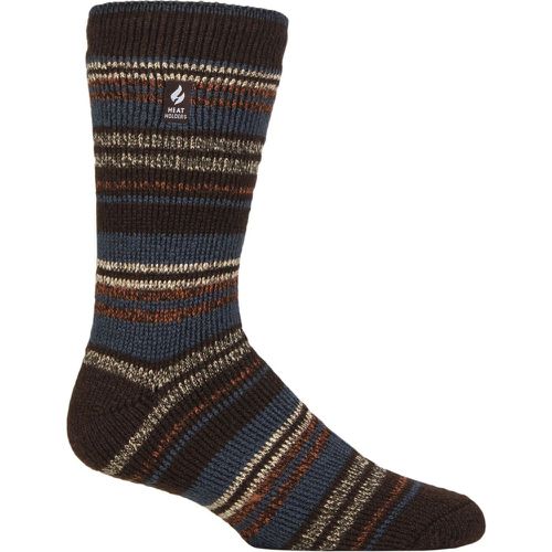 Mens 1 Pair SOCKSHOP 2.3 TOG Patterned and Plain Thermal Socks Leavenworth Earth / Auburn 6-11 - Heat Holders - Modalova