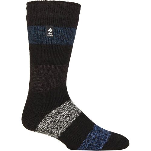 Mens 1 Pair SOCKSHOP 2.3 TOG Patterned and Plain Thermal Socks Barrow / Teal 6-11 - Heat Holders - Modalova