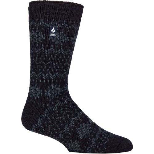 Mens 1 Pair Heat Holders 2.3 TOG Patterned and Plain Thermal Socks Two Tone Fairisle 6-11 - SockShop - Modalova