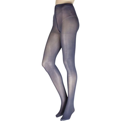 Women's 1 Pair Marl Opaque Tights Navy Medium / Large - Charnos - Modalova