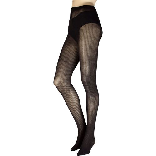 Women's 1 Pair Cotton Rib Tights S-M - Charnos - Modalova