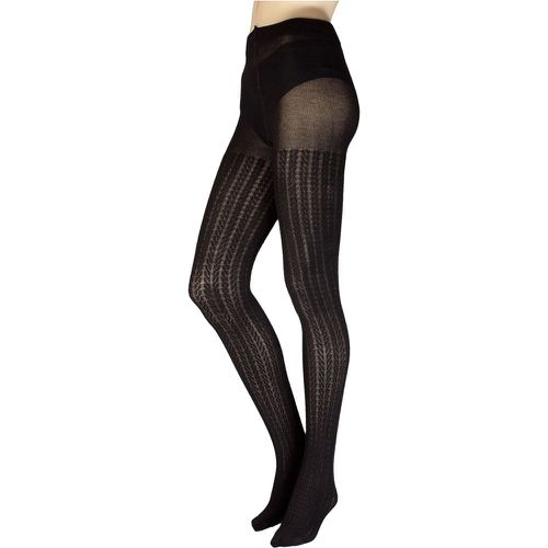 Women's 1 Pair Chunky Cable Knit Tights S-M - Charnos - Modalova