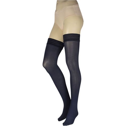 Ladies 1 Pair Charnos 60 Denier Hold Ups Navy M - SockShop - Modalova