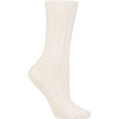 Ladies 1 Pair Cashmere Ribbed Socks One Size - Charnos - Modalova