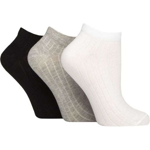 Women's 3 Pair Organic Cotton Active Trainer Socks Black One Size - Charnos - Modalova