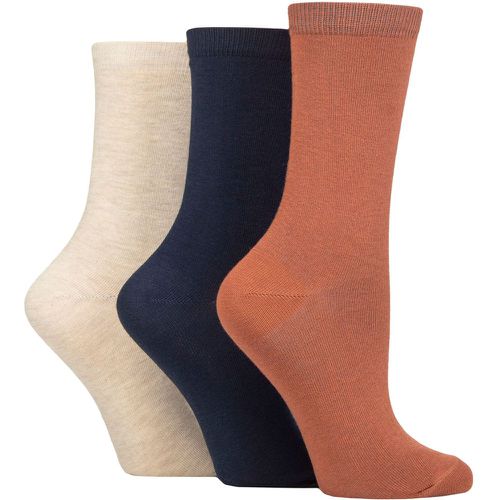 Ladies 3 Pair Organic Cotton Ankle Socks Rust One Size - Charnos - Modalova