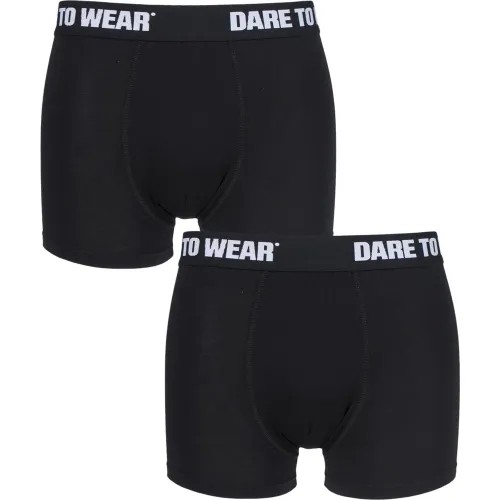 If you care about comfort and caring for your skin, you need our SOCKSHOP Dare To Wear Bamboo Trunks! This twin pack of men’s stretch fit boxers are - DWB001BLKBLKE - Modalova