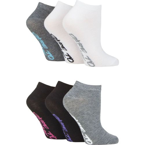 Women's 6 Pair SOCKSHOP Patterned and Plain Trainer Socks 4-8 - Dare To Wear - Modalova