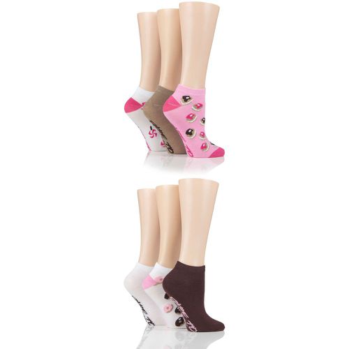Ladies 6 Pair SOCKSHOP Patterned and Plain Trainer Socks Treats 4-8 - Dare To Wear - Modalova