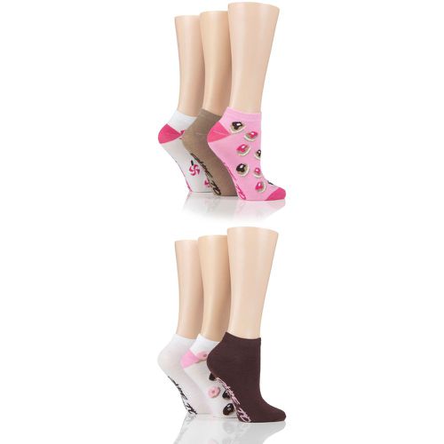 Women's 6 Pair SOCKSHOP Patterned and Plain Trainer Socks Treats 4-8 - Dare To Wear - Modalova