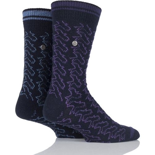 Pair Navy / Purple Spirit Eagle Pattern Wool Mix Socks Men's 6-11 Mens - Jeep - Modalova