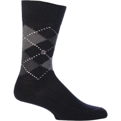 Pair / Grey Preston Extra Soft Feeling Argyle Socks Men's 6.5-11 Mens - Burlington - Modalova