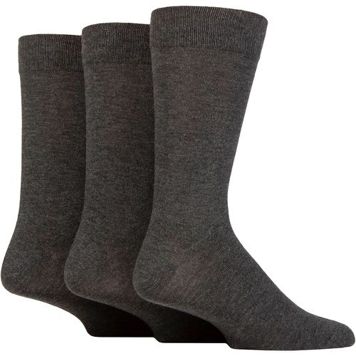 Pair Charcoal Classic Bamboo Plain Socks Men's 7-11 Mens - Glenmuir - Modalova